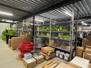 13,5 meter Magazijnstelling, grijs/blauw