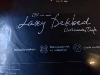 8x Wasbaar Lazy dekbed, antraciet