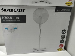 2x Staande ventilator met 3 standen, wit