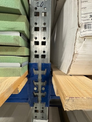 Ca. 6.80 meter Magazijnstelling, grijs/blauw
