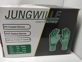 Ca. 240x Paar werkhandschoenen Jungwille