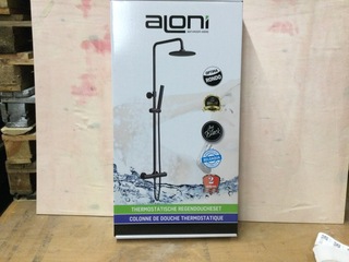 Thermostatische regendoucheset Aloni, Optima Rondo, zwart