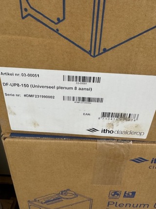 Ca. 12x Plenum box, Plenum UP8, 8 aansluitingen