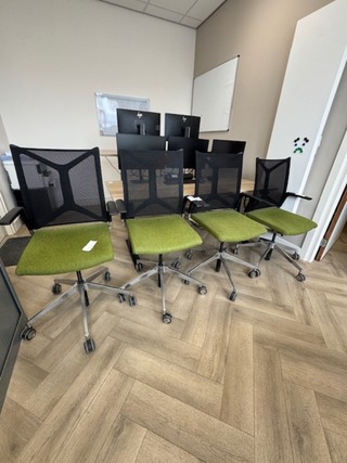 4x Bureaustoel, groen