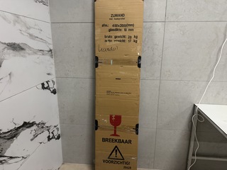 Zijwand + hoekprofiel 40×200 cm WB, 20.3820