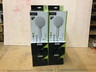 6x Handdouche met slang Aqua Su, Tola, chroom