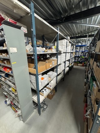 16 meter Magazijnstelling, blauw/grijs