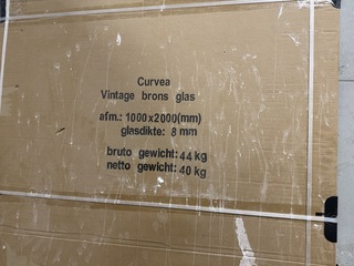 Glasplaat brons 100×200 cm WB, 20.3584