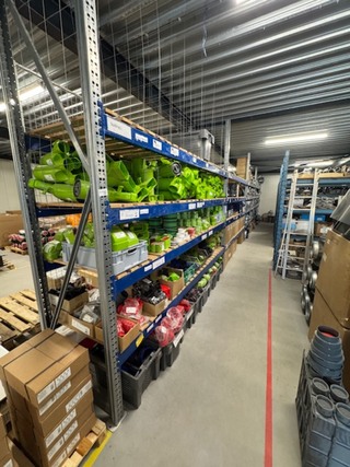 13,5 meter Magazijnstelling, grijs/blauw