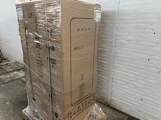 Koelkast (combi) Smeg, FAB28RDUJ5, blauw/rood/wit