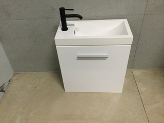 Fontein + kraan 55x50x25 cm WB, wit