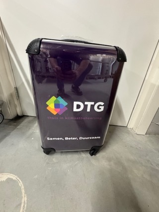 6x Reiskoffer, met reclame