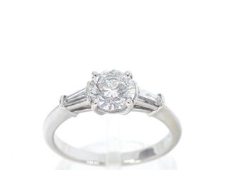 Witgouden ring met 1.00 carat briljant geslepen diamant