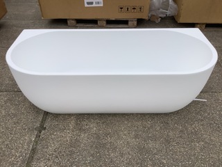 Half Vrijstaand ligbad 180×80 cm WB, Liora 21.3672, wit