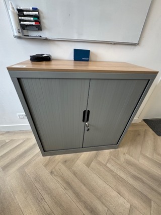 Roldeurkast, zilvergrijs