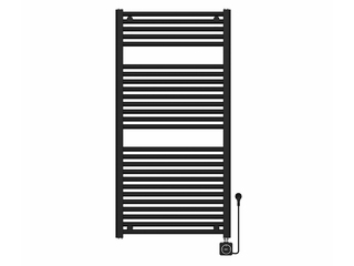 Elektr. Radiator smart wifi 118,5×60 cm WB, Elara 41.3567, mat zwart