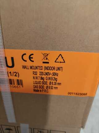 Split airconditioning 3,5 KW