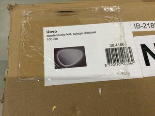 Condensvrije Led-spiegel, dimbaar 100 cm. WB, Uovo 38.4166