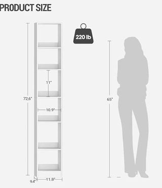 Hoge boekenkast Hzuaneri, wit