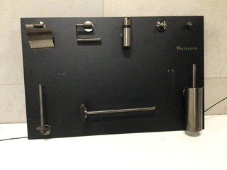 Toiletaccessoires op bord WB, gun metal