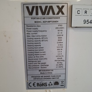 Airconditioning 2,6kW 230V – a8, Vivax, ACP-09PT25AEH, 2018