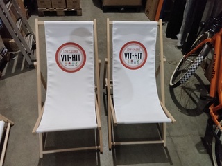 2x Verstelbare tuin/ligstoelen