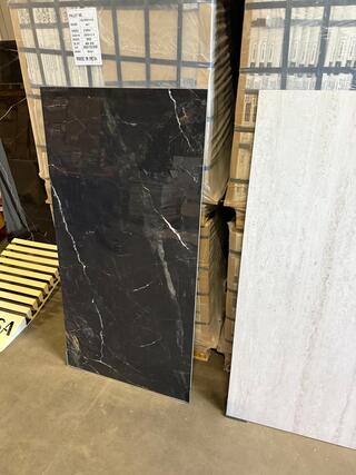 23,04 m2 Zwarte Marmerlook tegel 60×120