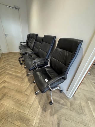 6x Directiefauteuil, zwart