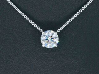 Witgouden halsketting met een briljant van 2.00 carat