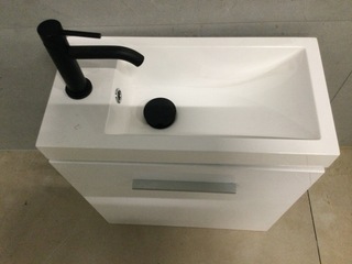 Fontein + kraan 55x50x25 cm WB, wit