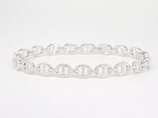Tennisarmband met diamanten schakels met 157 diamanten