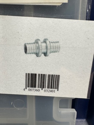 Ca. 32x Doos buisklemmen, grijs