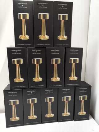 Ca. 12x Led tafellampen met touchbediening, goud