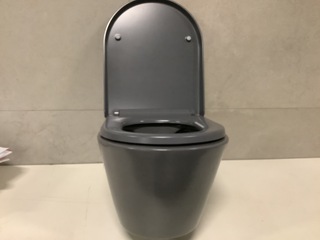 Hangtoilet incl. zitting, mat grijs