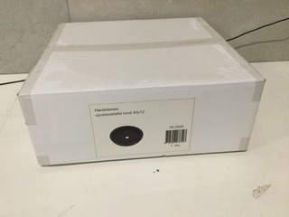 Hardstenen opzetwastafel Rond 40×12 cm WB, 39.3520, grijs tinten