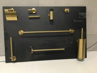 Toiletaccessoires op bord WB, goud koper