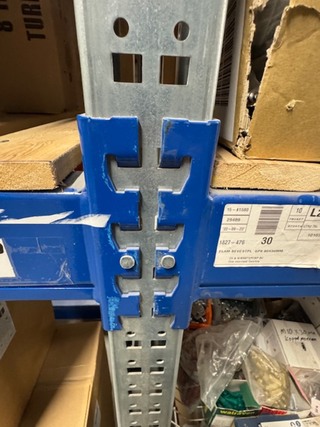 13,5 meter Magazijnstelling, grijs/blauw