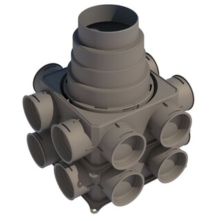 partij Luchtverdeelkast en toebehoren, 200 serie, grijs