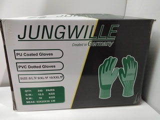 Ca. 240x Paar werkhandschoenen Jungwille