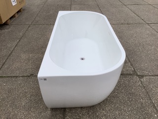 Half Vrijstaand ligbad 180×80 cm, Wit