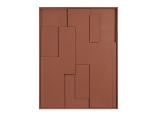 Muurdecoratie Rood FSC 100%  l70xb90xh2,5cm