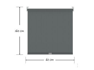 Decosol Rolgordijn lichtdoorlatend t.b.v. draaikiepraam Antraciet