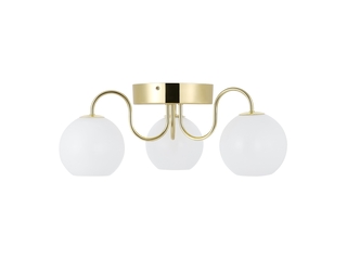 Nordlux Franca Plafondlamp 3x E14 Opaal glas/messing