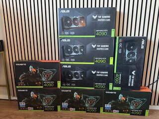 8x Videokaart, Asus & Gigabyte, Geforce RTX 4090