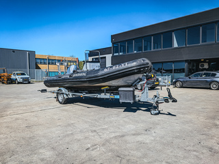 RIB boot, NARWHAL, HD 580, met buitenboordmotor, HONDA BF100 op boottr