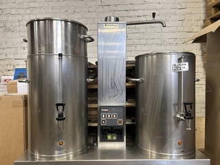 Koffiezetinstallatie met twee containers op onderstel Animo ComBi-line