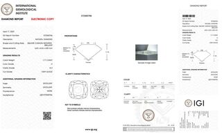 Diamant – 1.71 carat natuurlijke diamant (gecertificeerd)