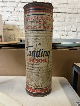 Vintage gasolie blik 10L S.A. Trading Antwerpen
