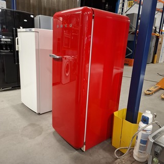 Koel vries combinatie RETRO, SMEG, VAB28RR, Rood