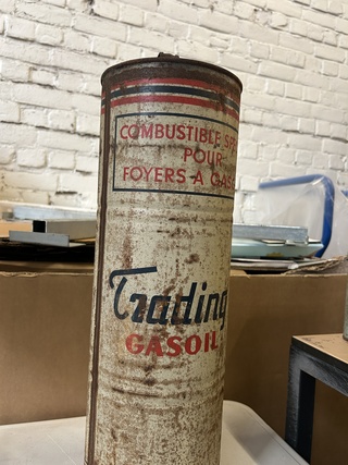 Vintage gasolie blik 10L S.A. Trading Antwerpen